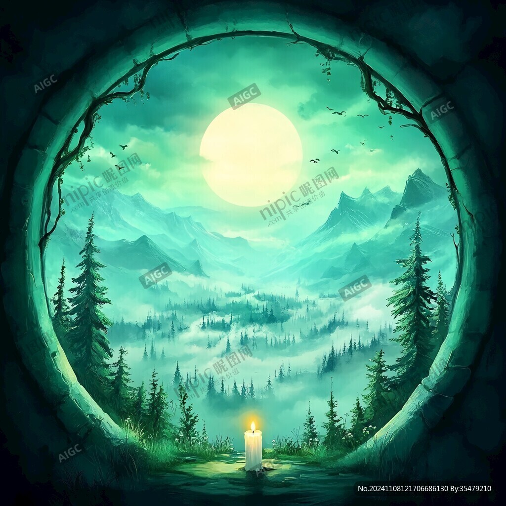 梦幻森林插画