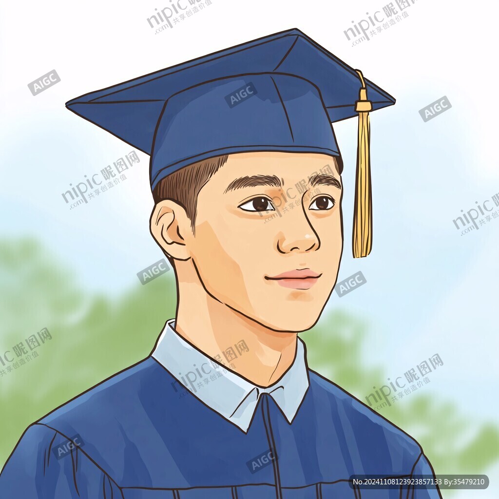 学士插画