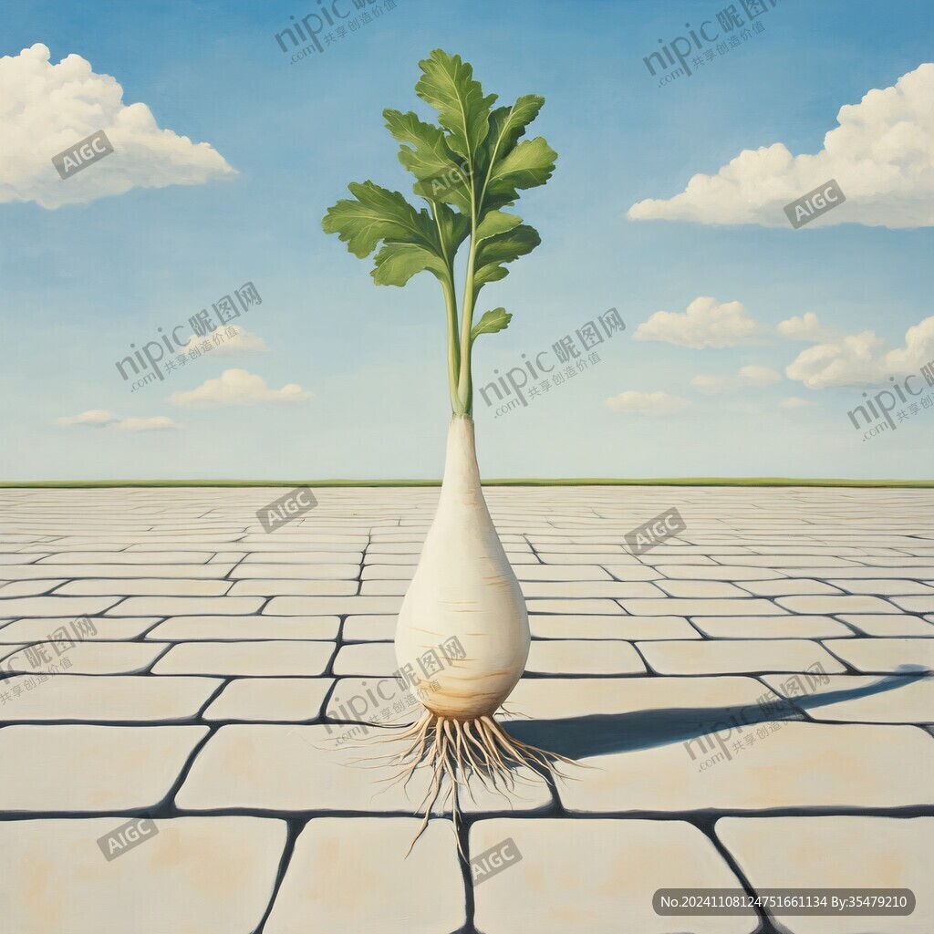 一株白萝卜