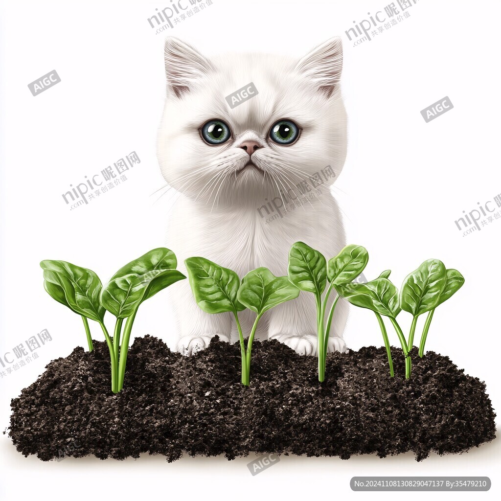 花盆里的猫