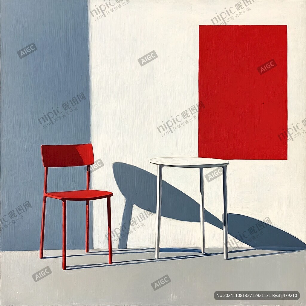 红白画
