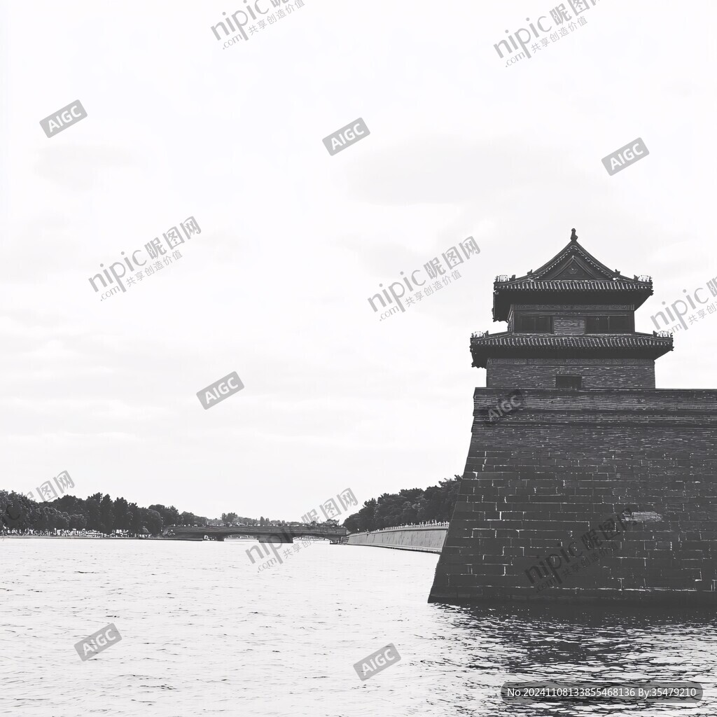 黑白角楼