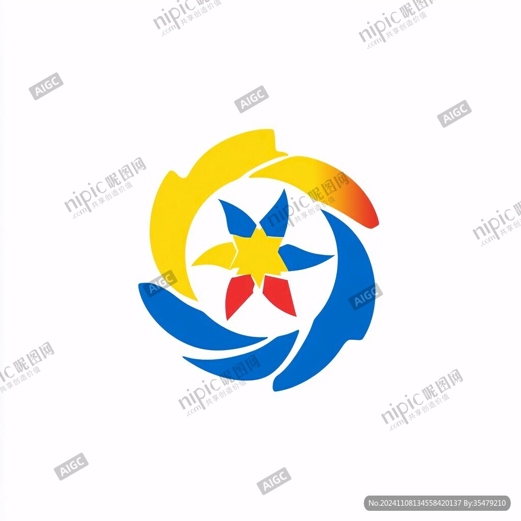 五彩星形logo