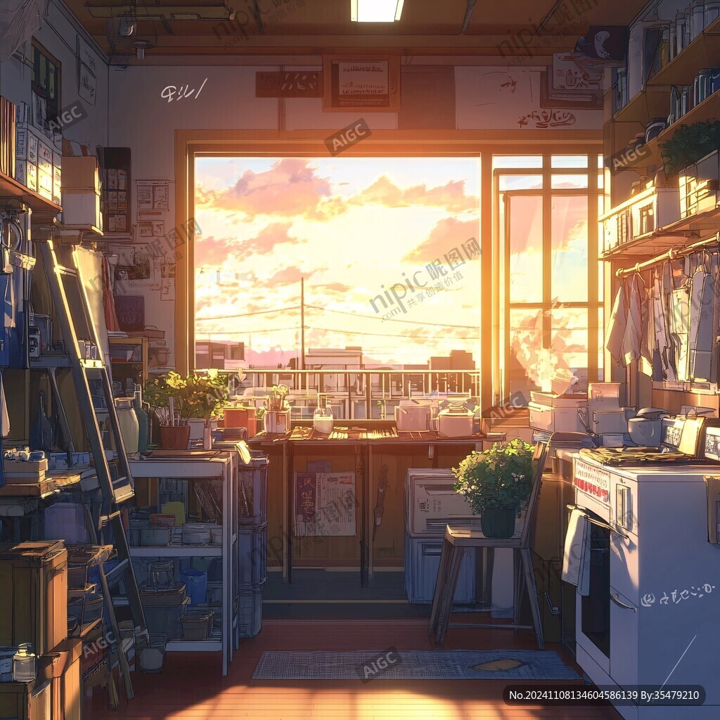 动漫场景插画