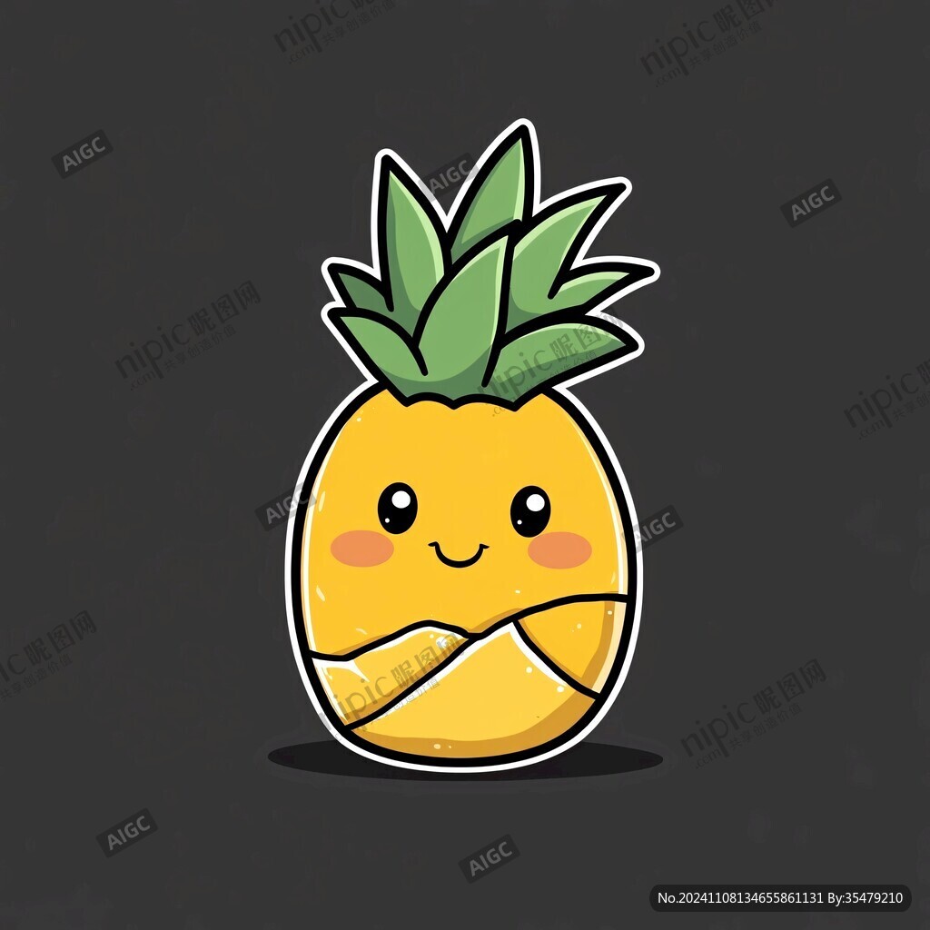 卡通动漫菠萝形象设计