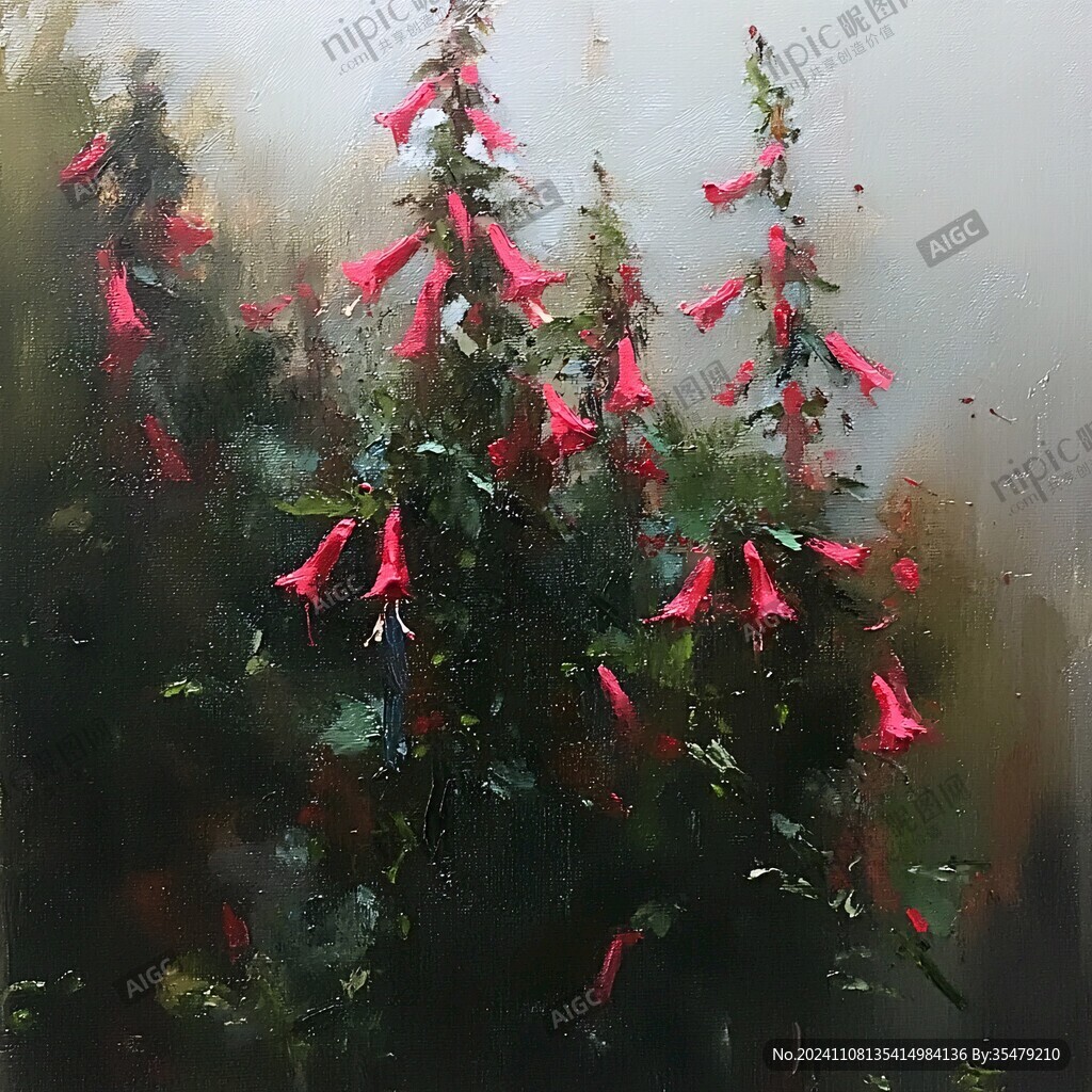 雨窗外的花