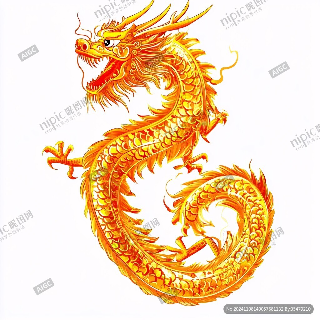 金色龙纹金龙苍龙青龙