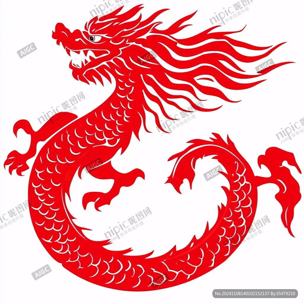 龙年窗贴图案设计