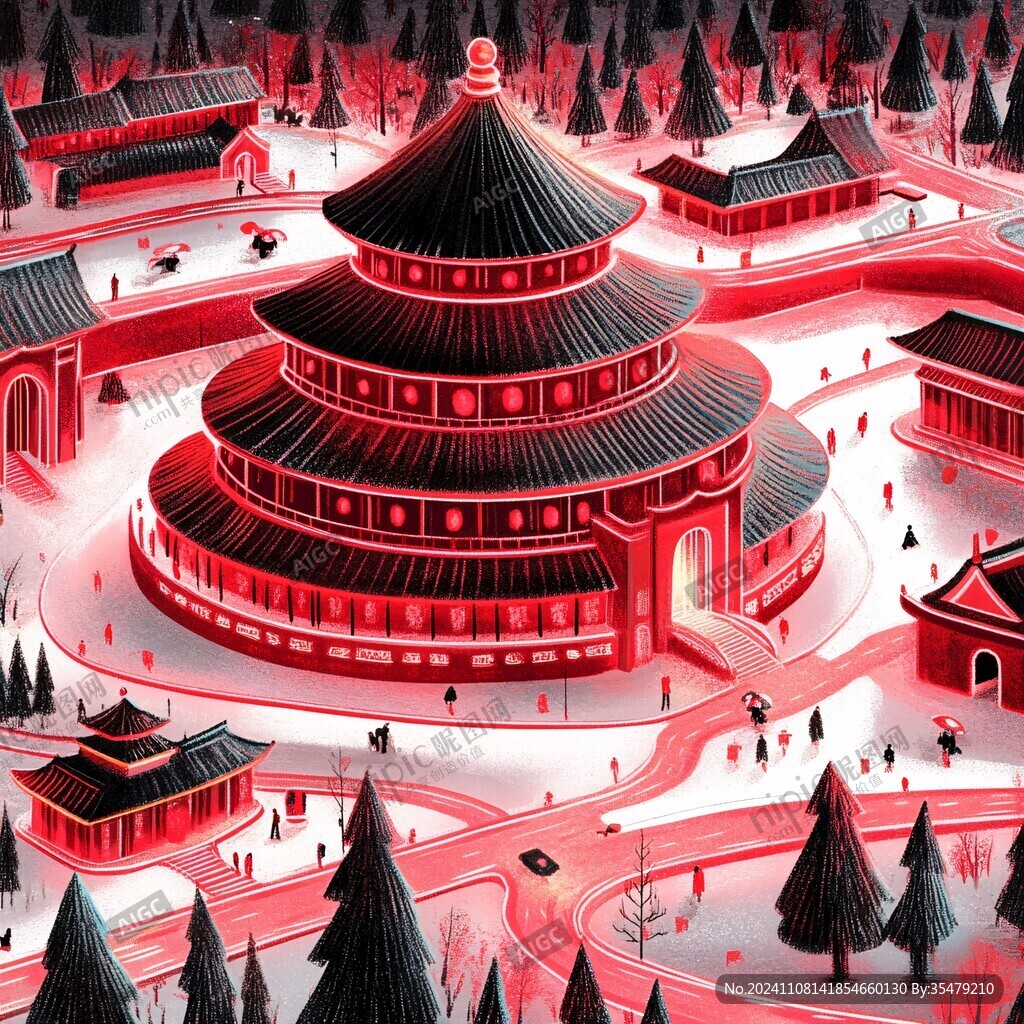 祈年殿插画