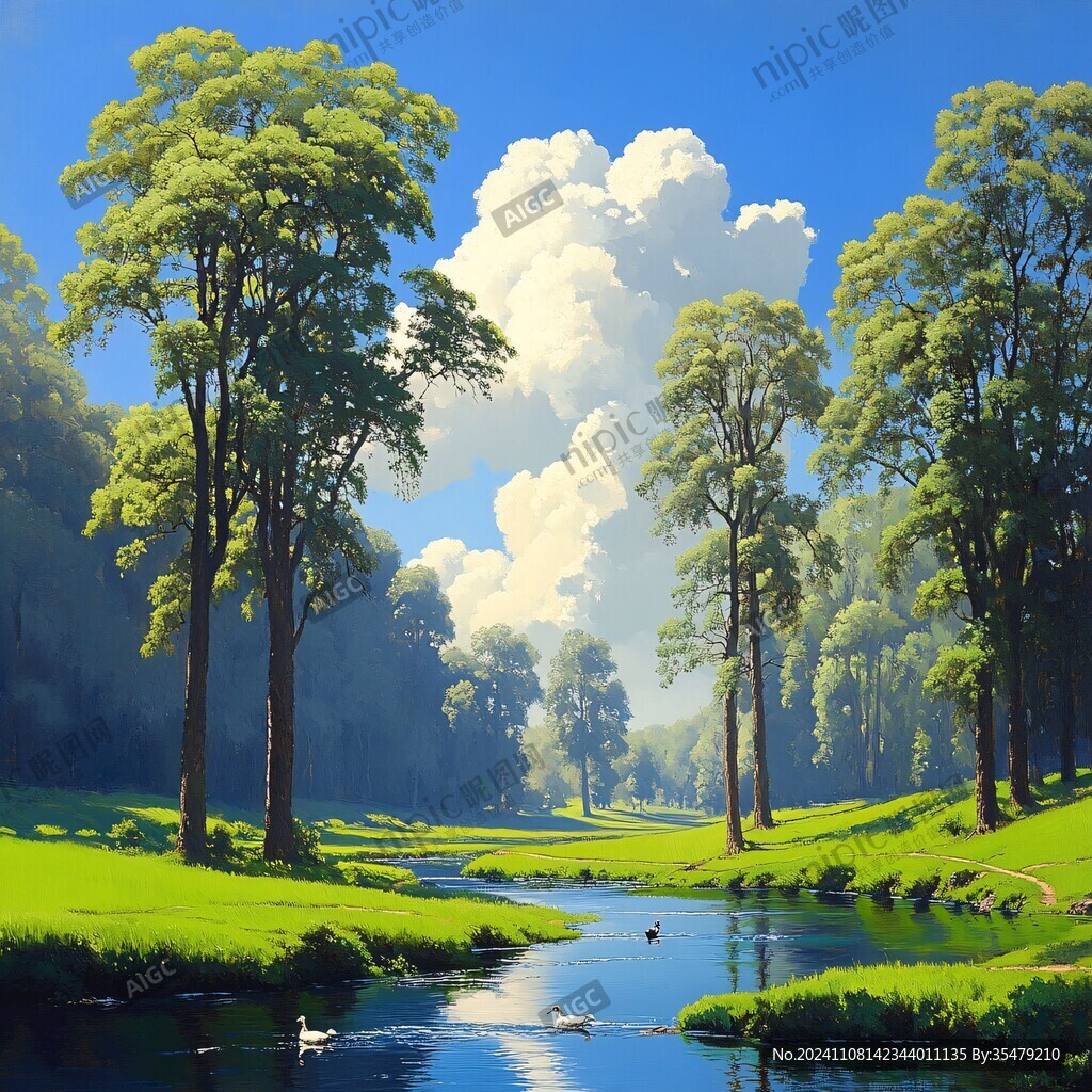 宽屏风景画
