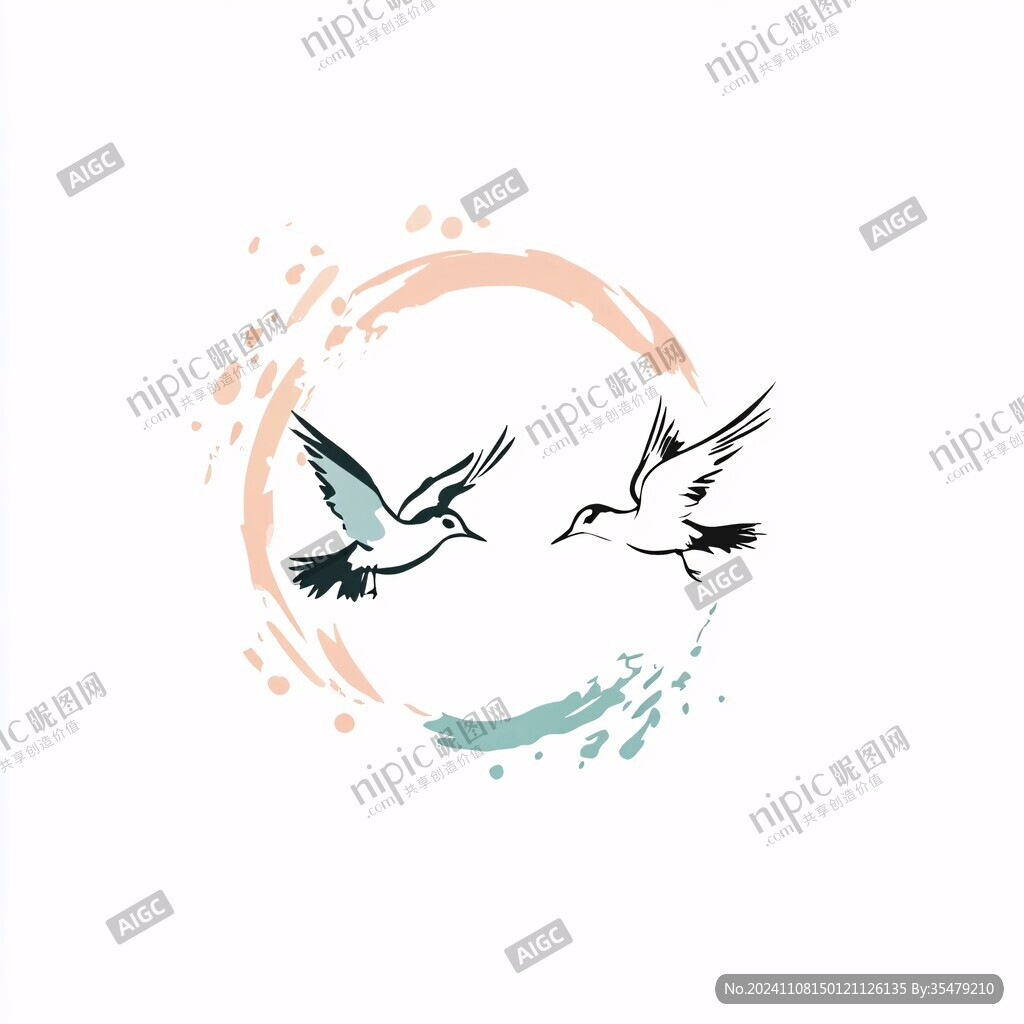 飞鸟飞翔海鸥logo