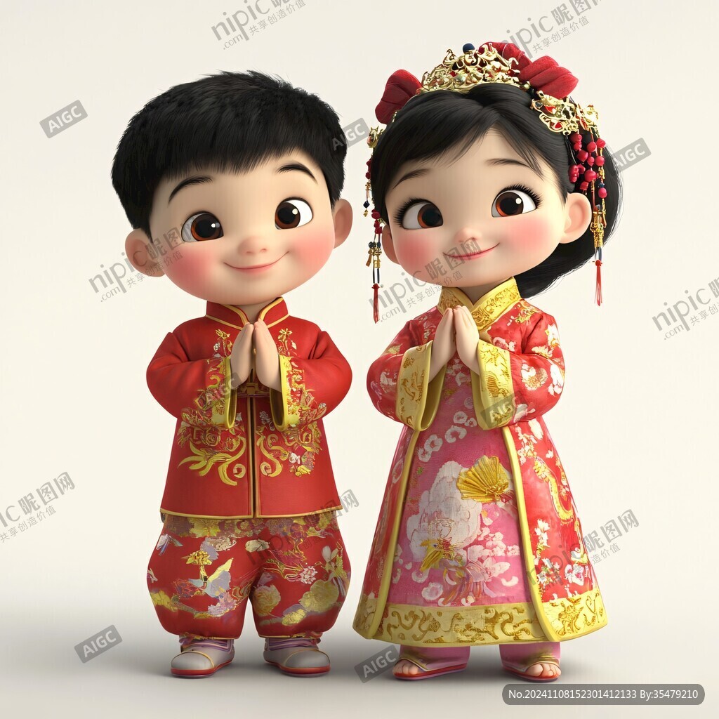 q版结婚喜庆