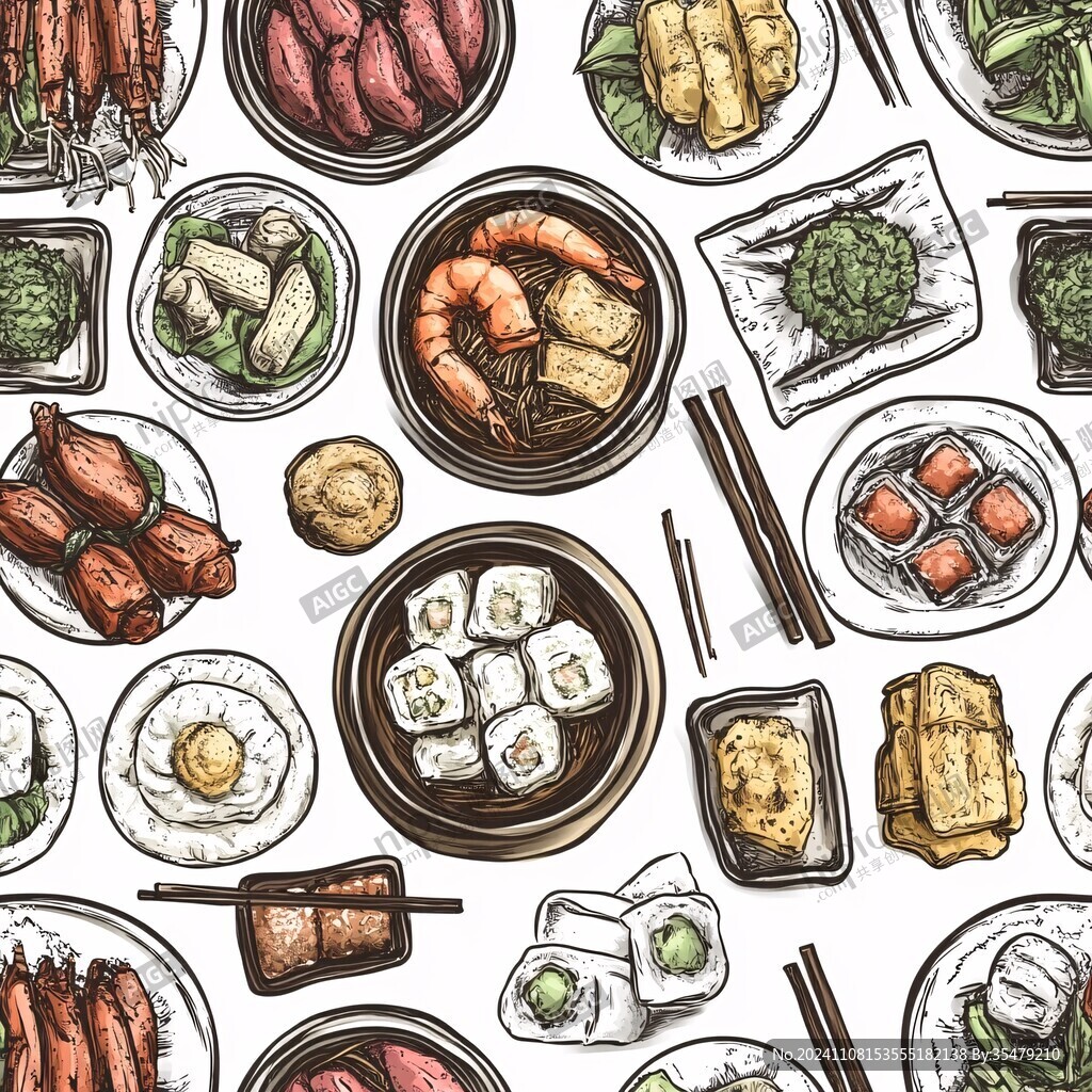 点心面插画
