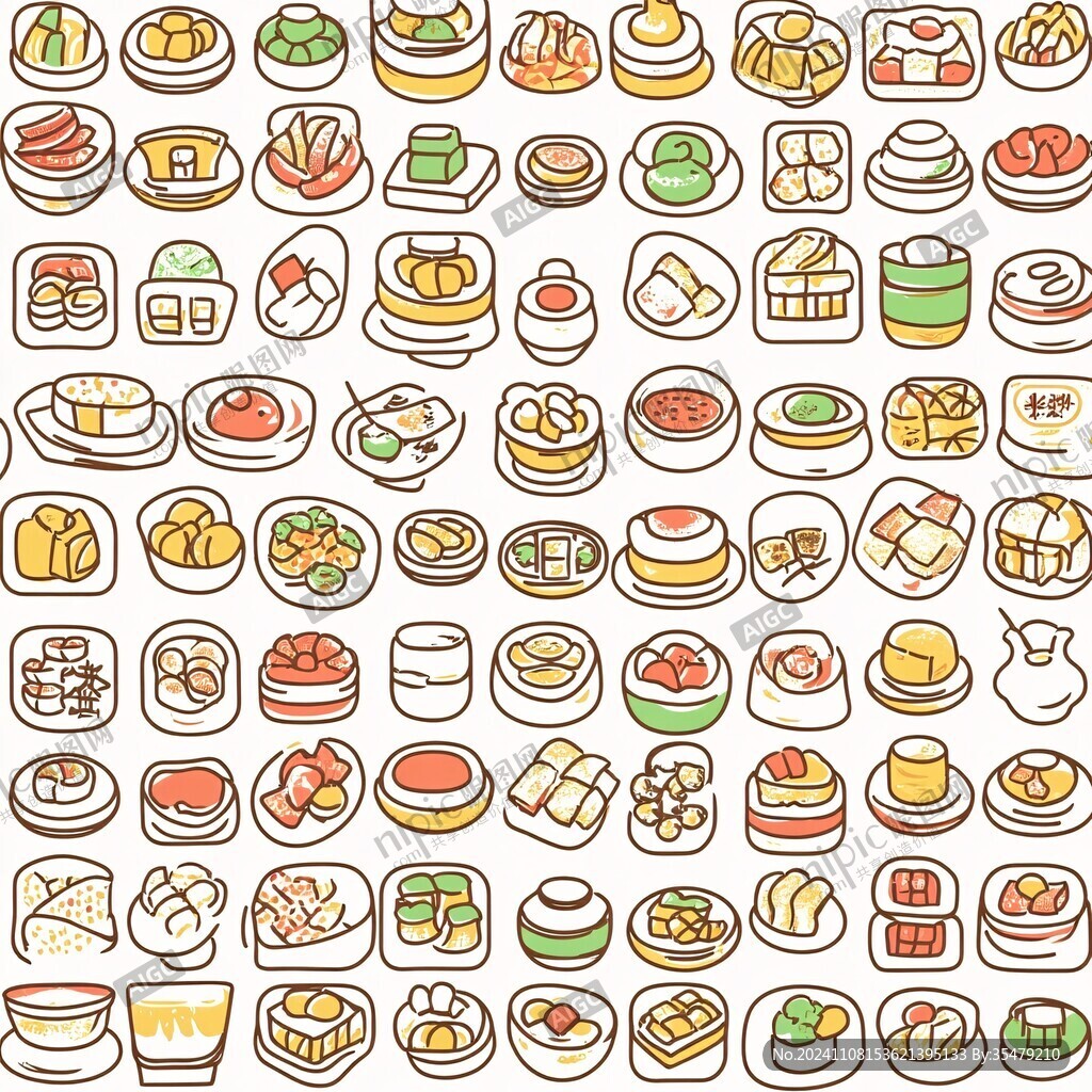 餐饮小图案