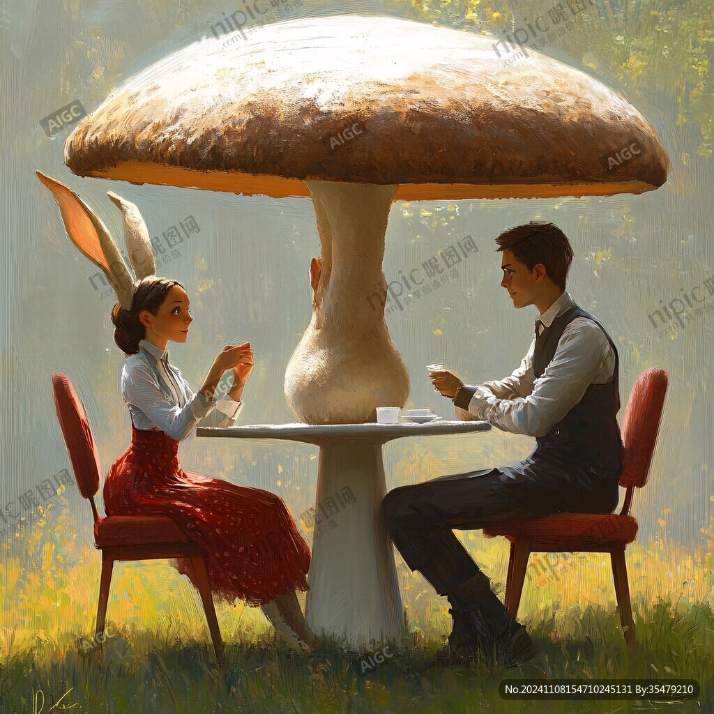 奇幻爱丽斯仙境插画