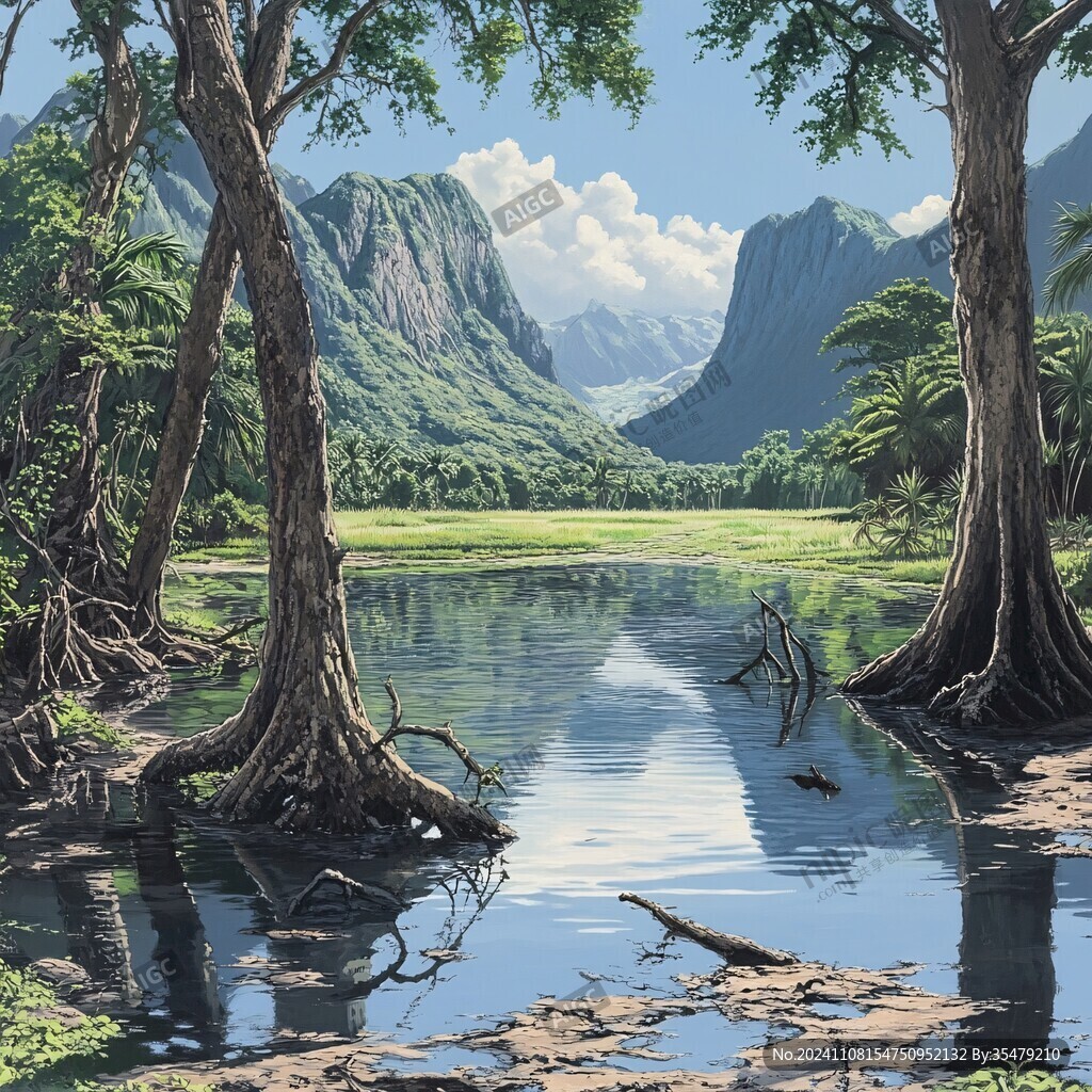 丛林风景画