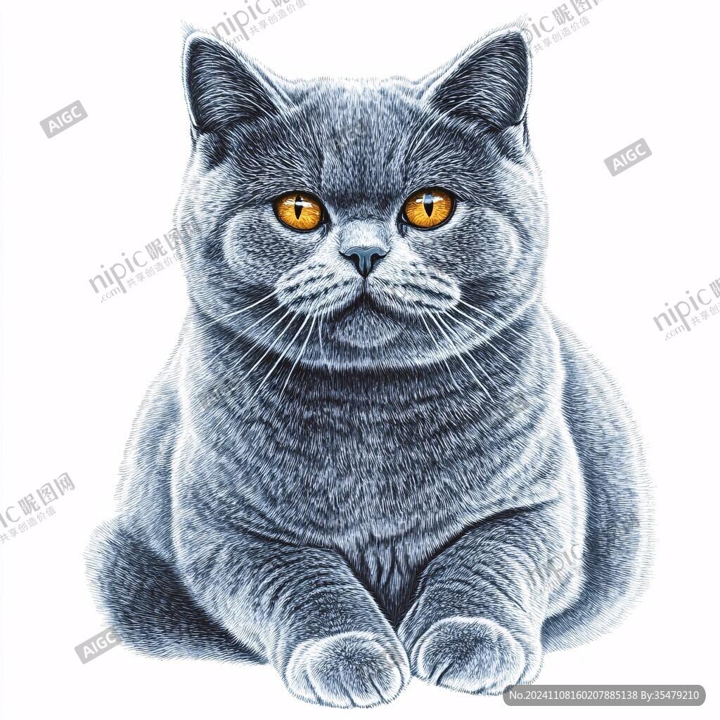 手绘猫素材