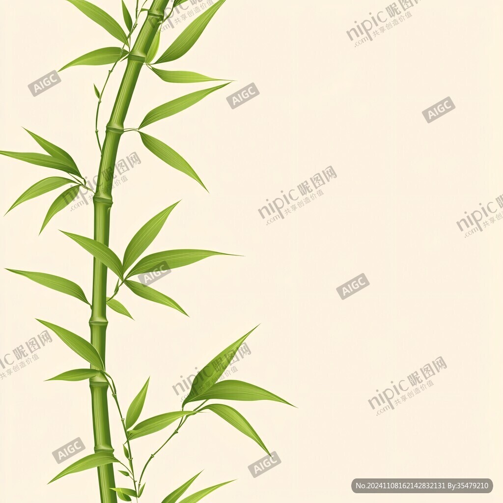 手绘竹子背景