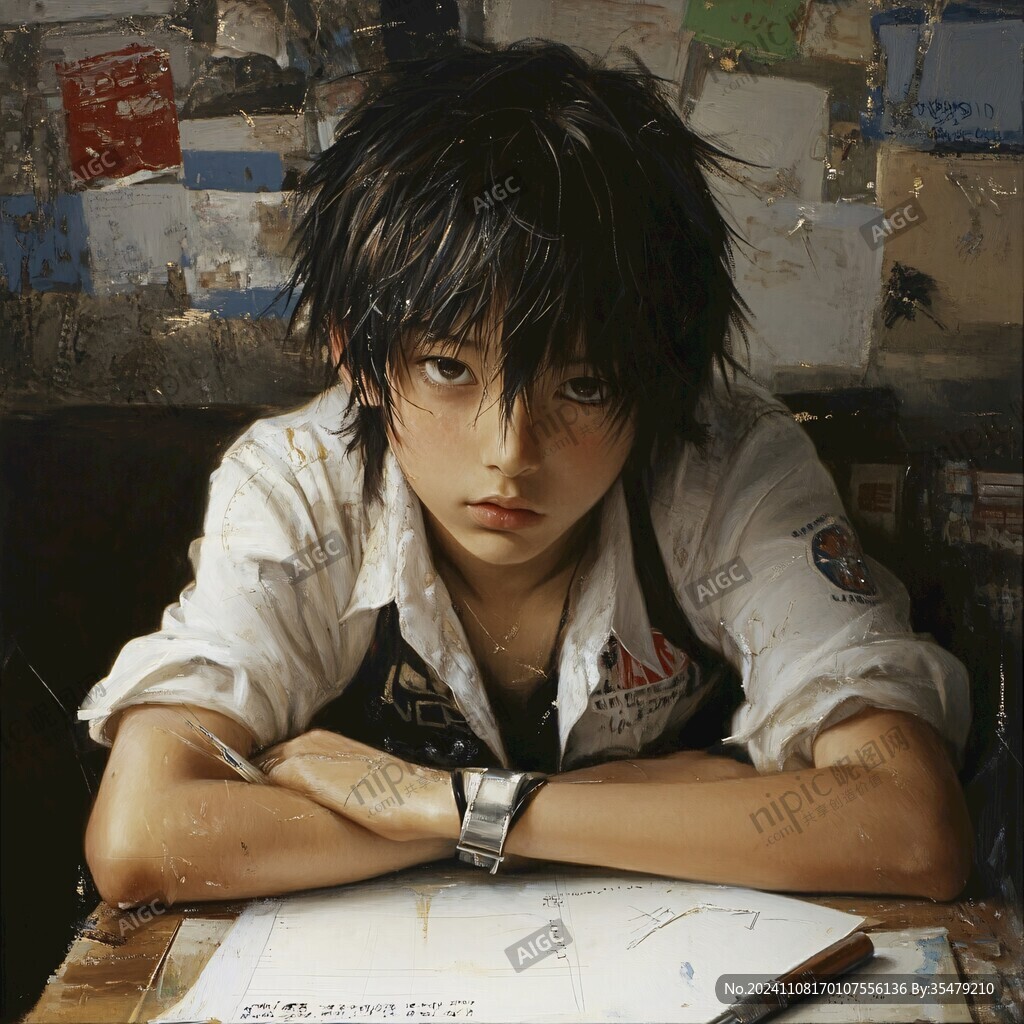 手绘追光的少年