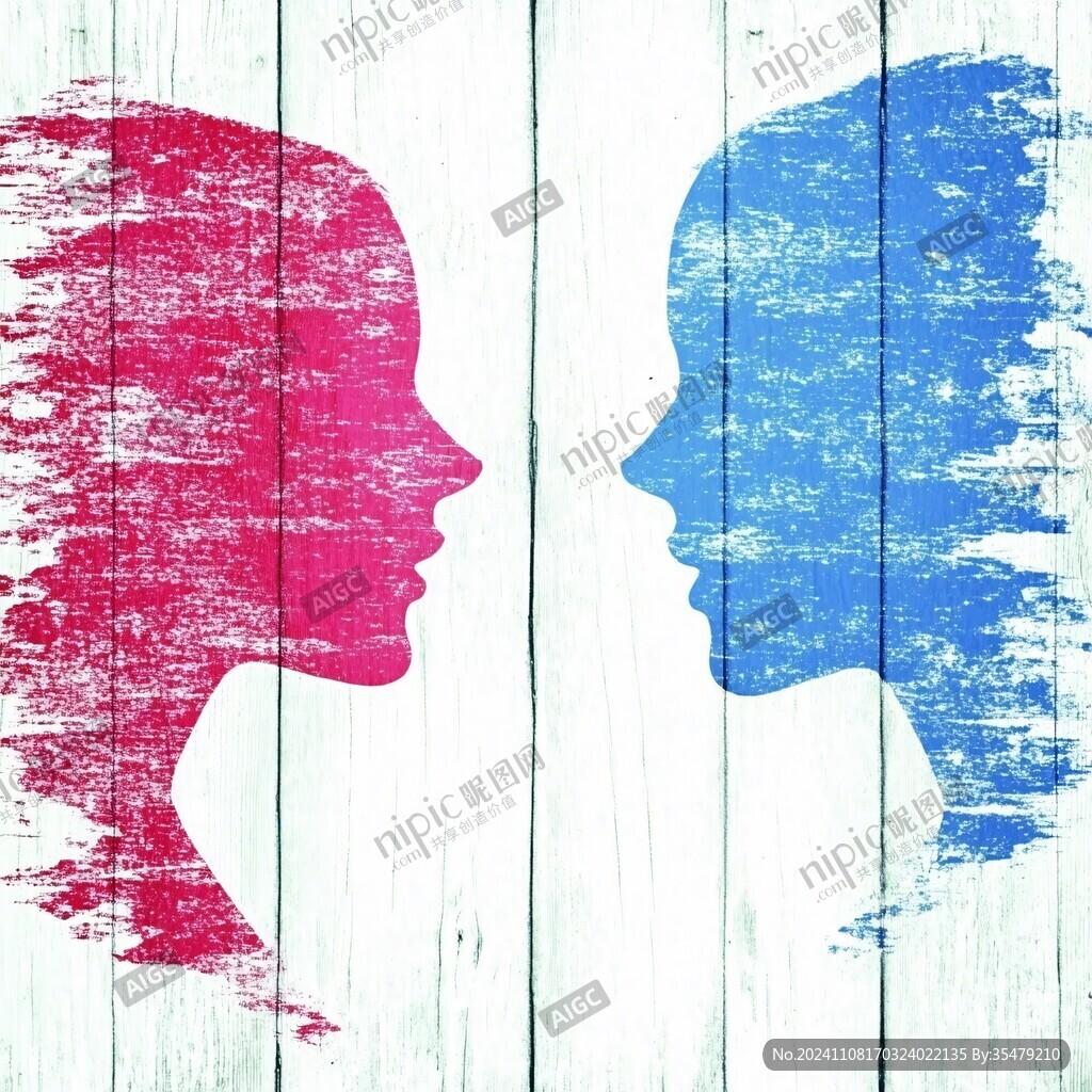 人脸色块拼接装饰画