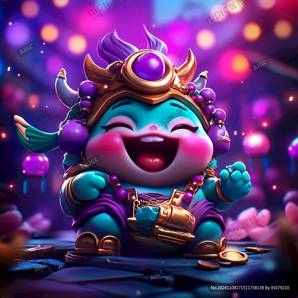 q版招财小神牛