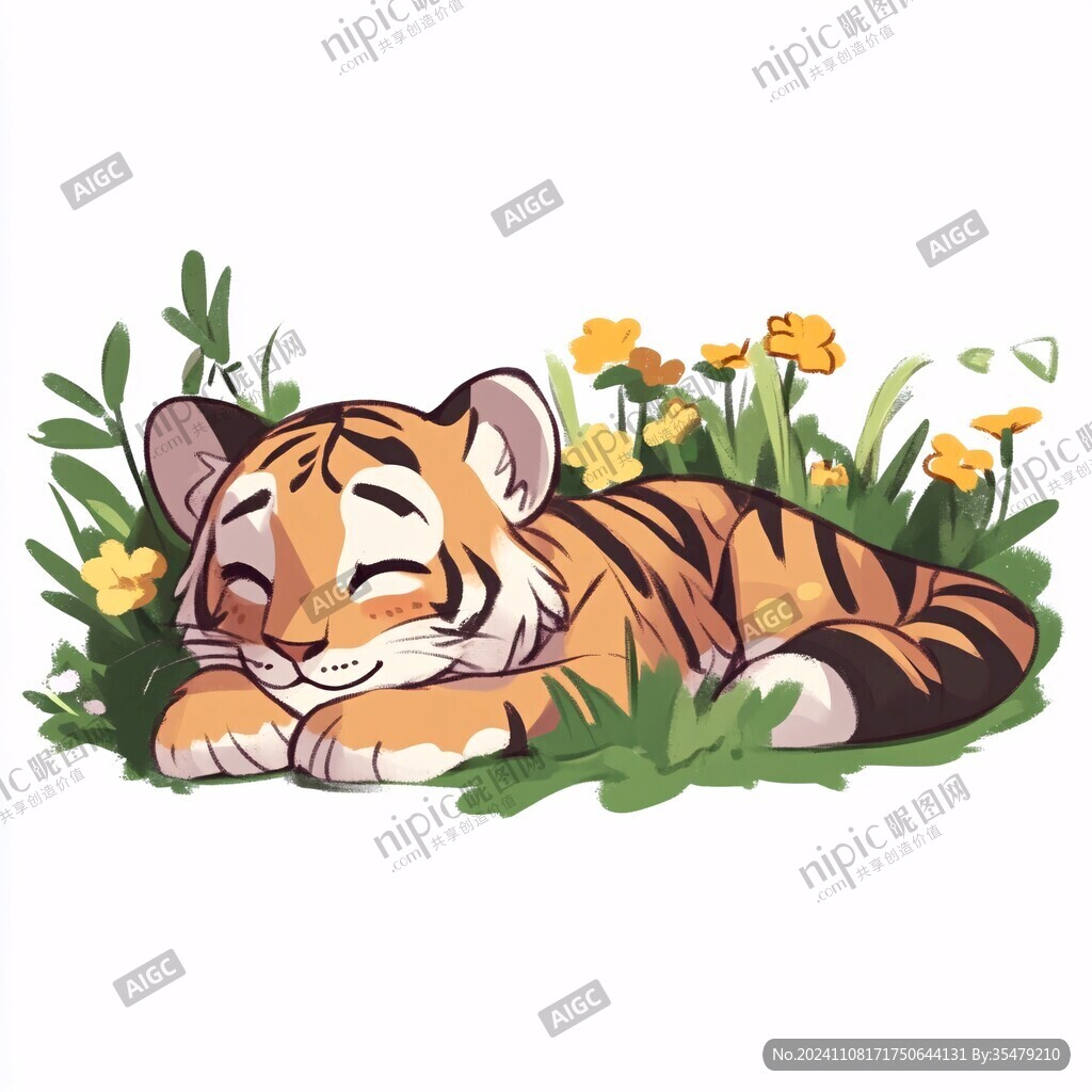 卡通老虎插画素材