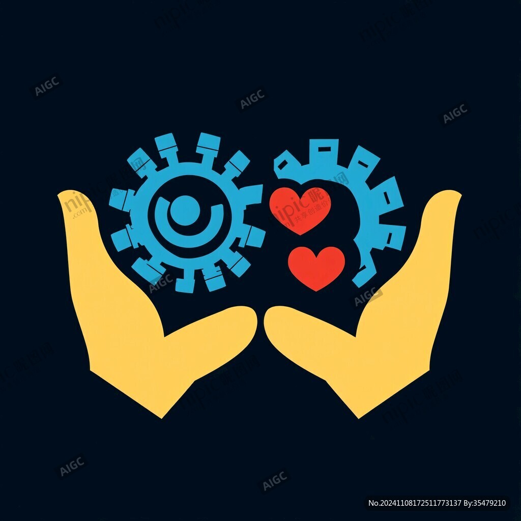 手捧心形logo