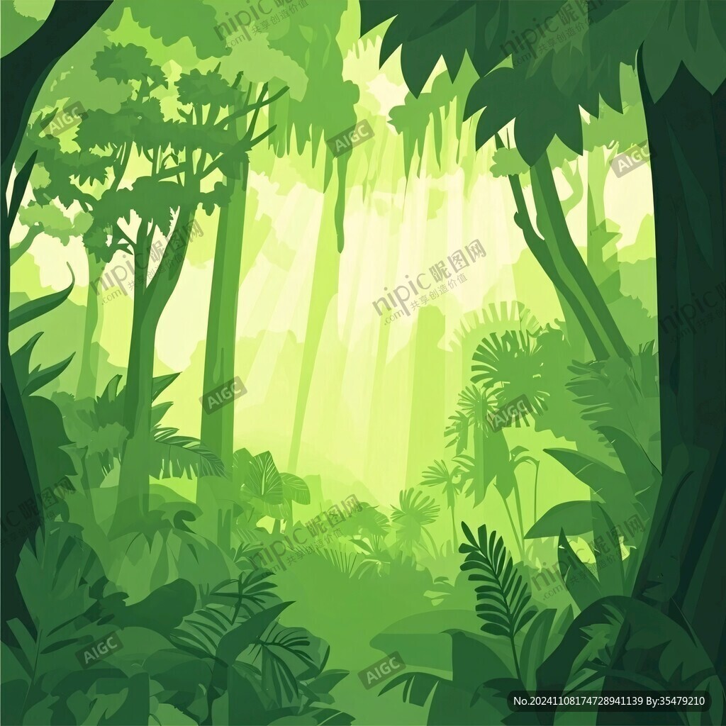 雨林插画