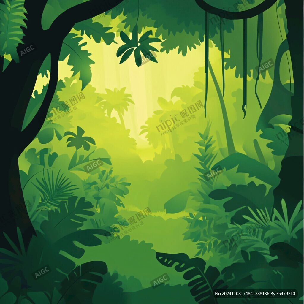 雨林插画