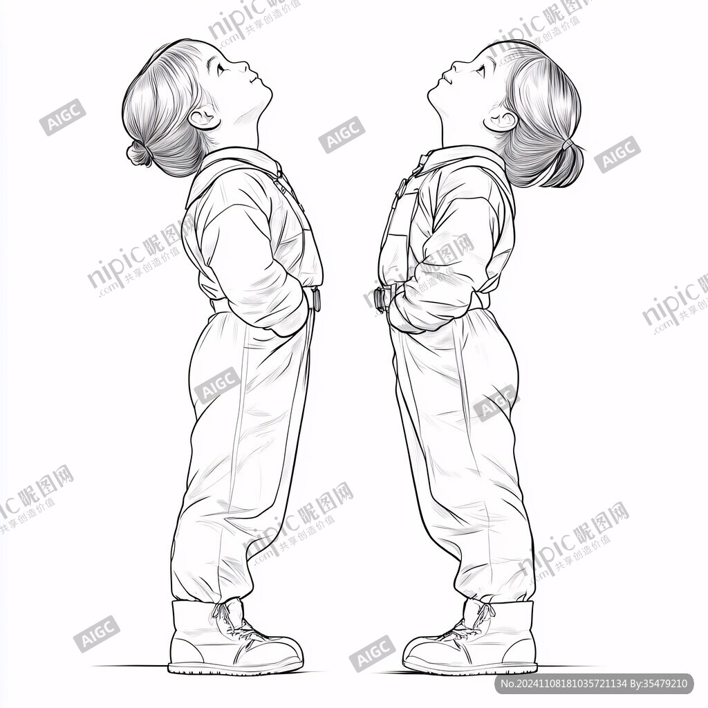 人物站立简笔画