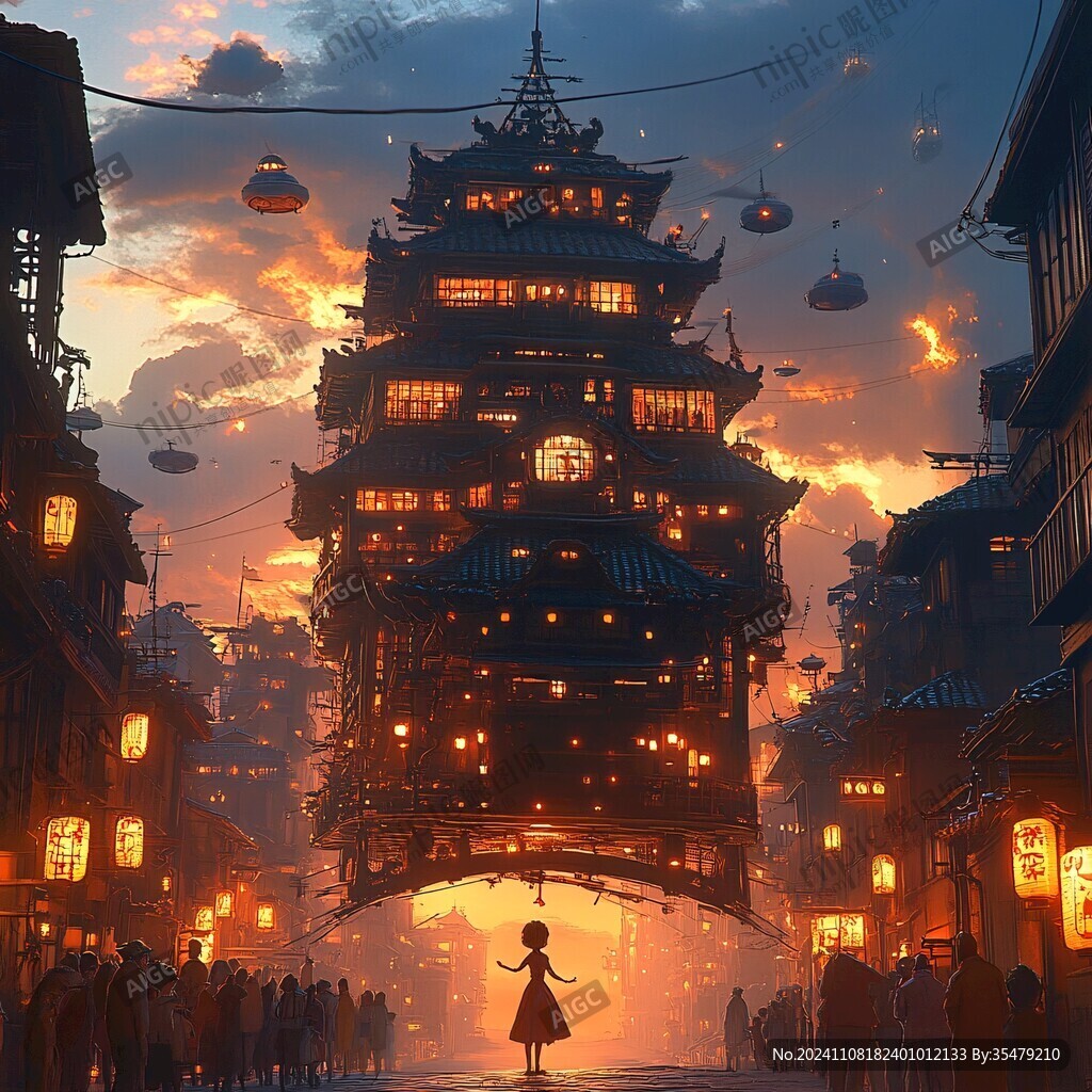 九天楼插画