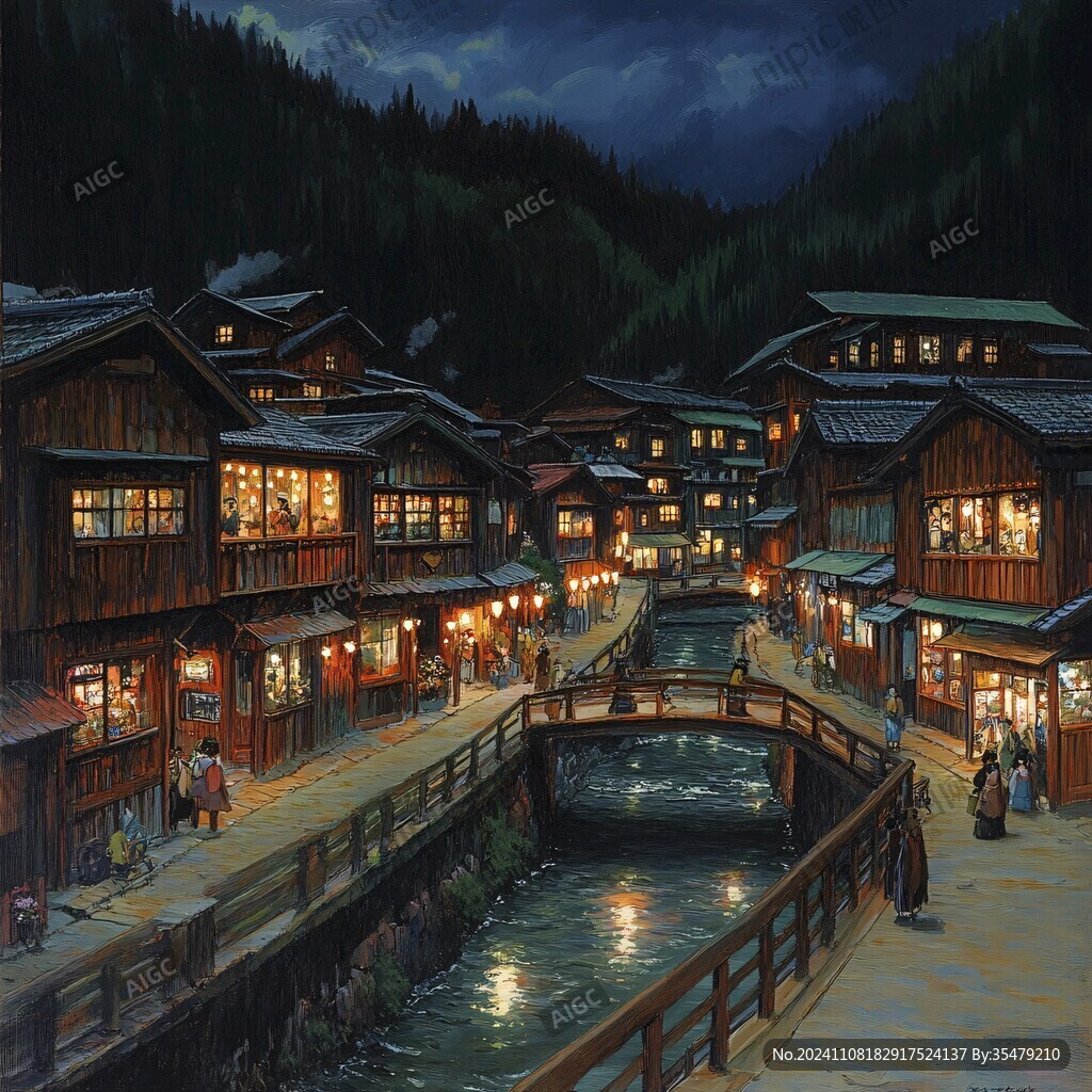 吊脚楼插画