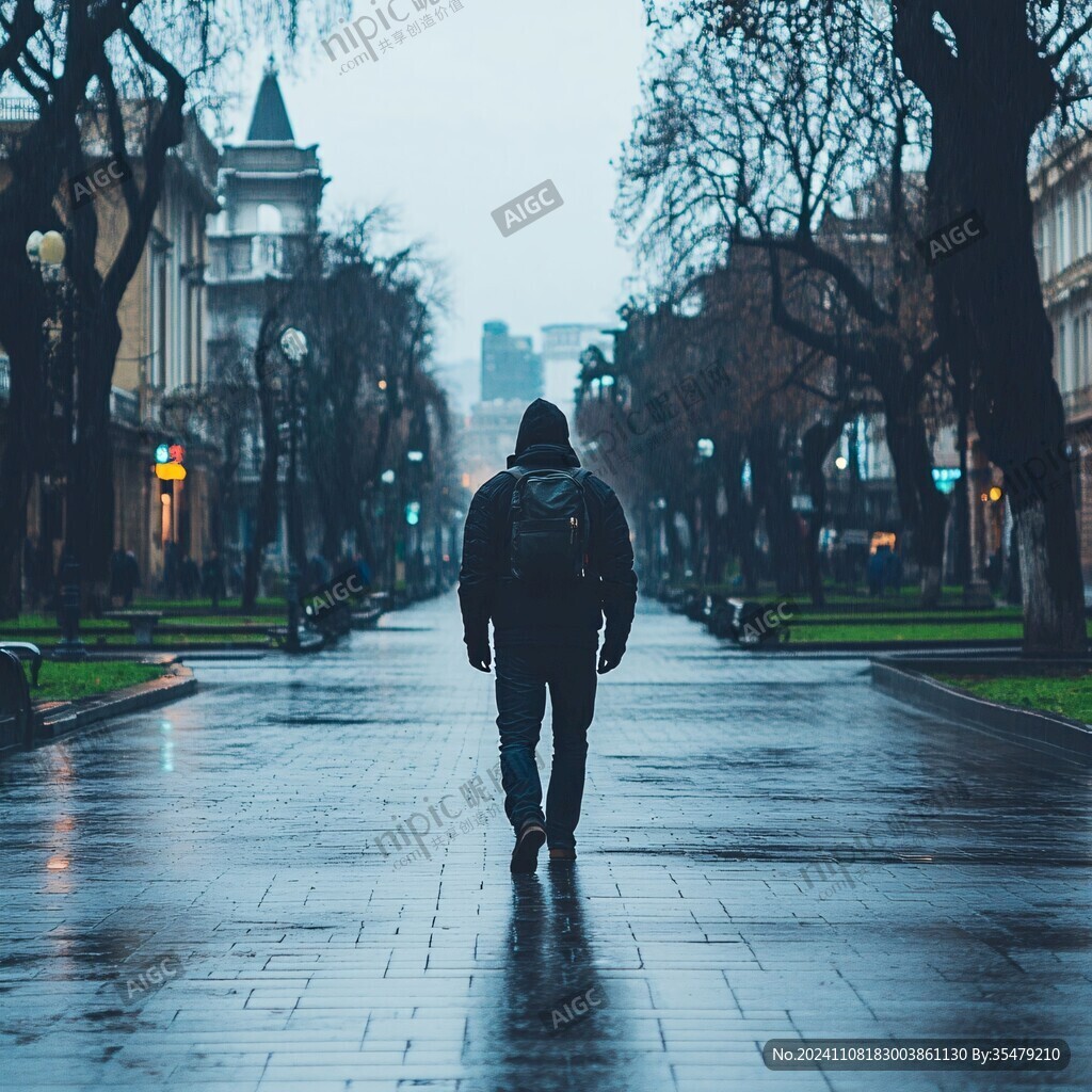 雨天的路人