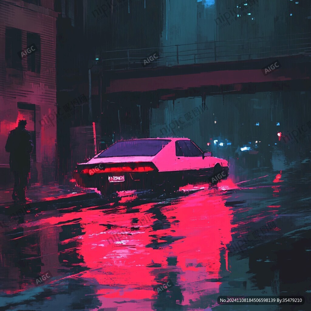 雨夜行人与车辆