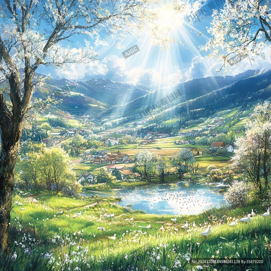 宽屏风景画