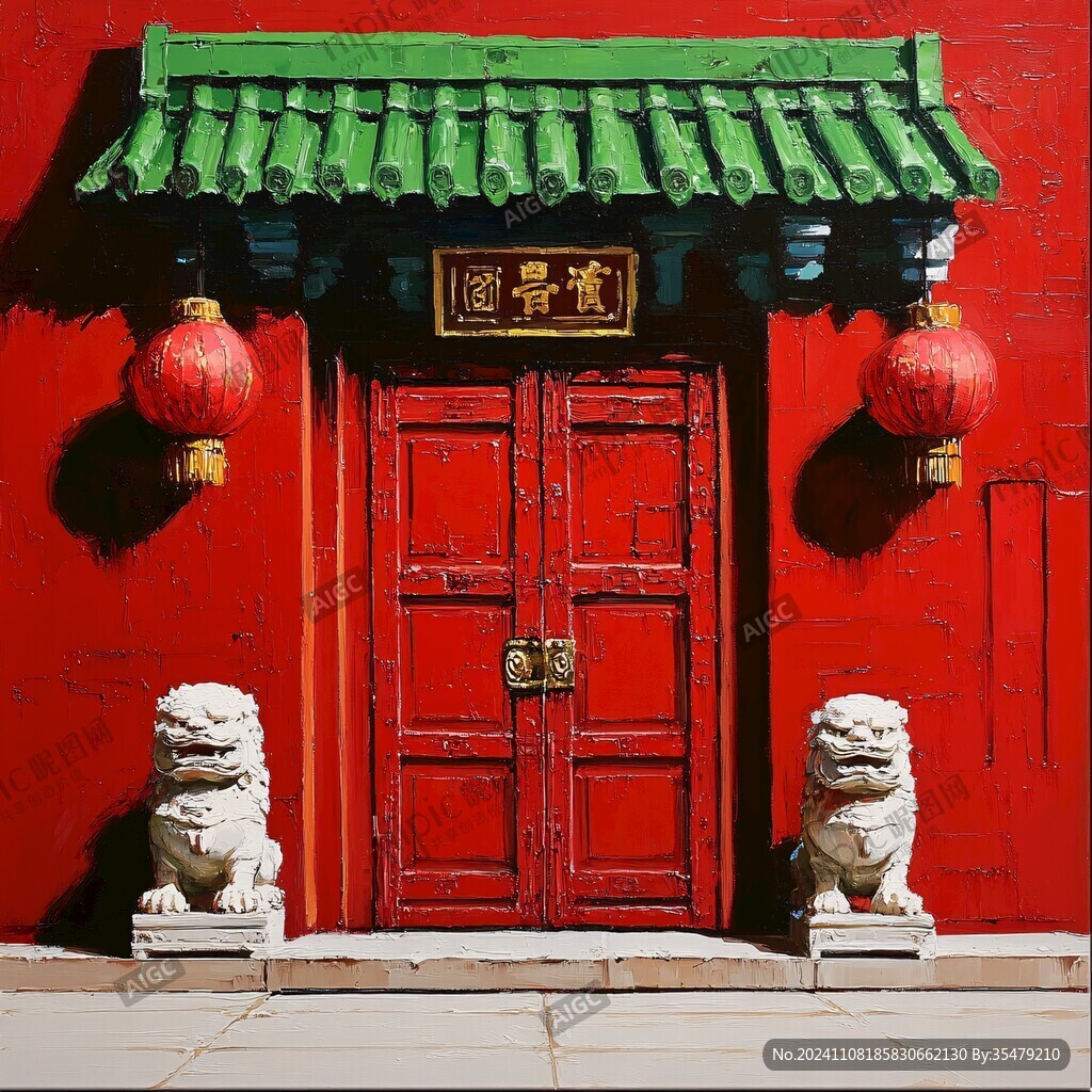 中式建筑中式红门