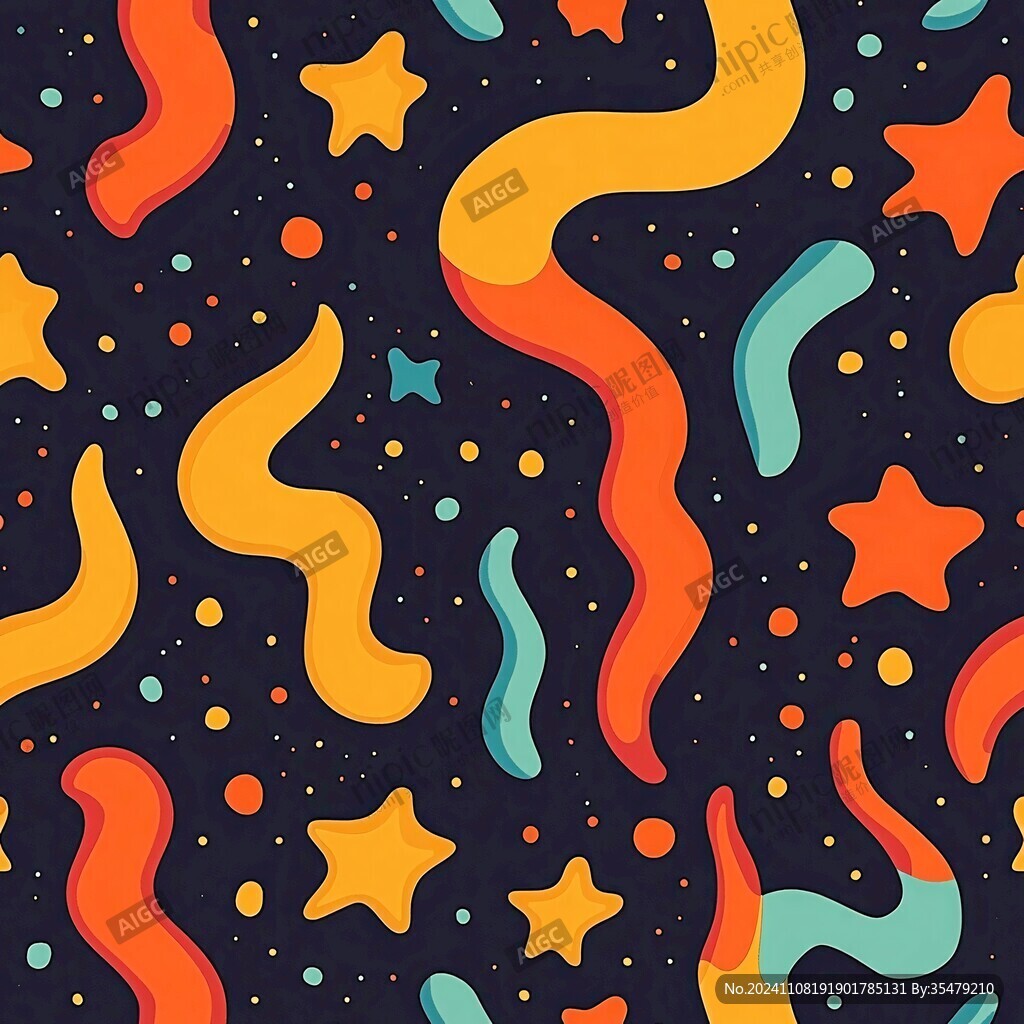 卡通星系图案