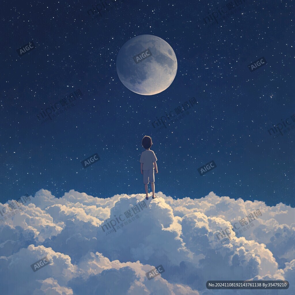 星辰大海男孩背影