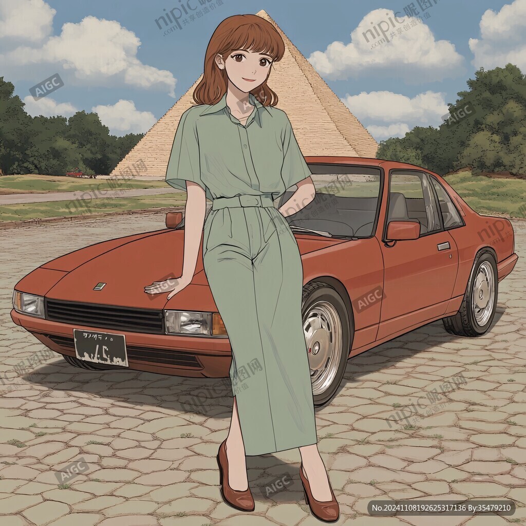八零年代女孩插画