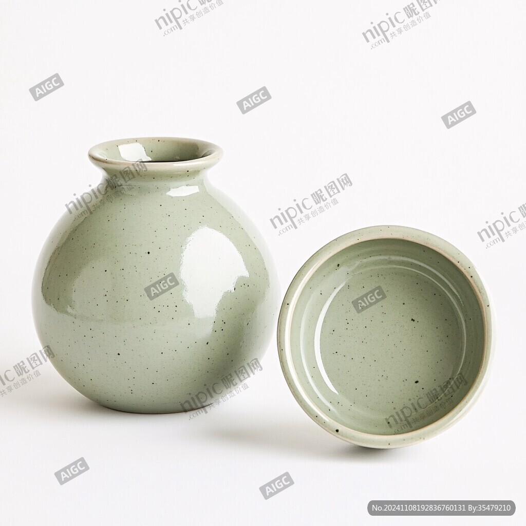 青釉茶入