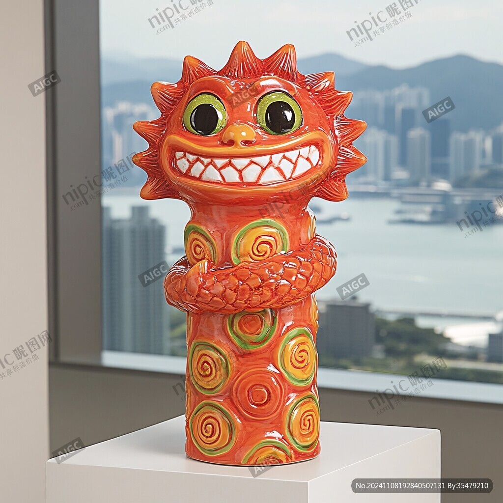 小怪兽泥塑