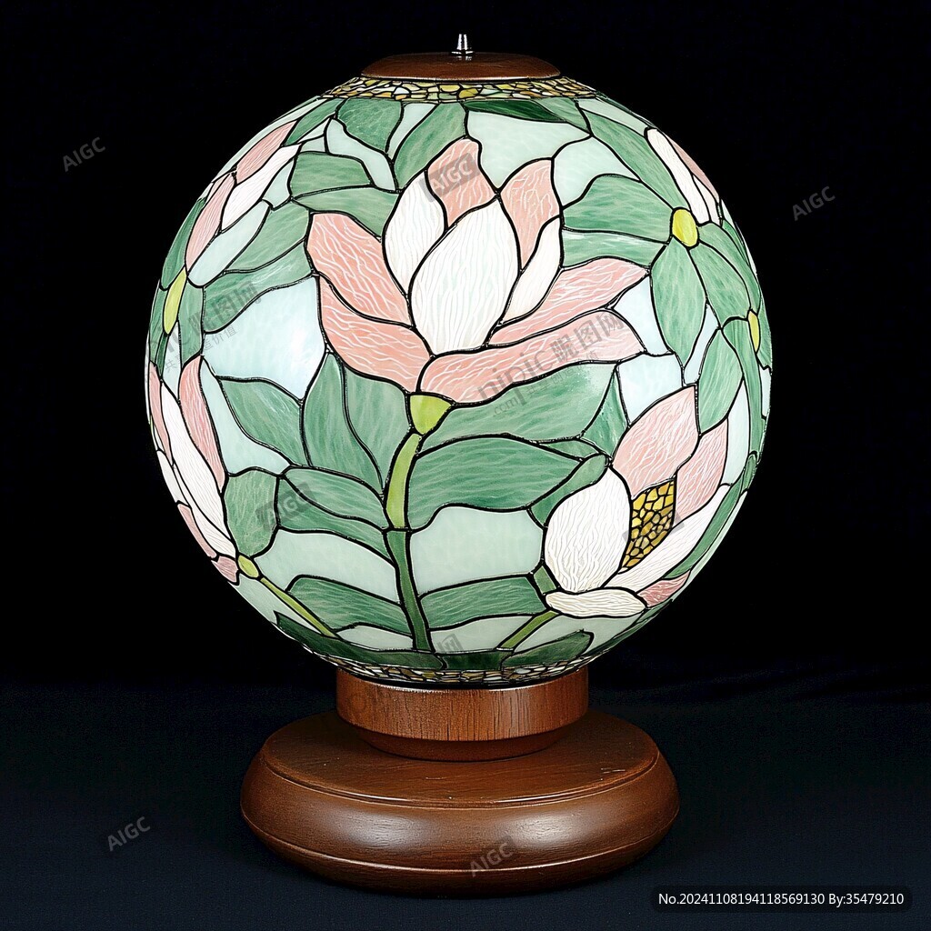荷花图案灯