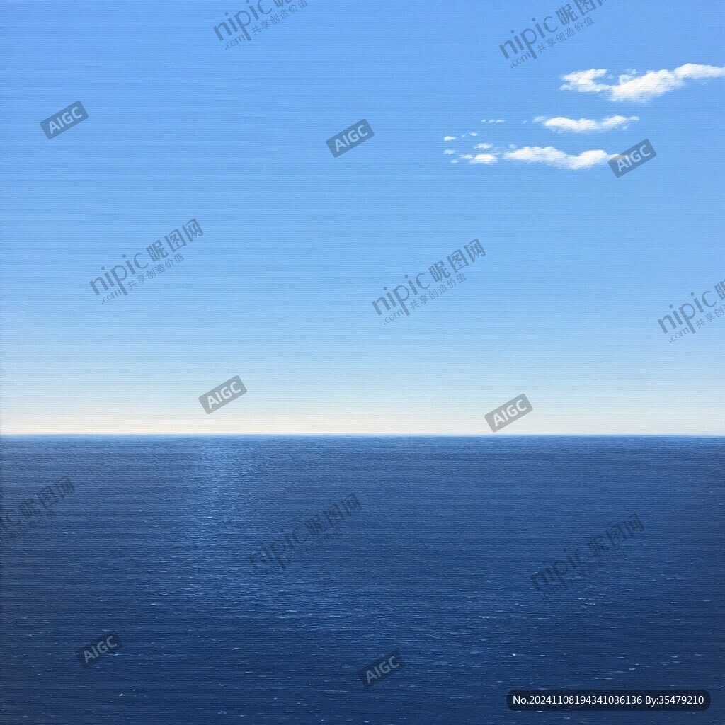 碧水蓝天海平面