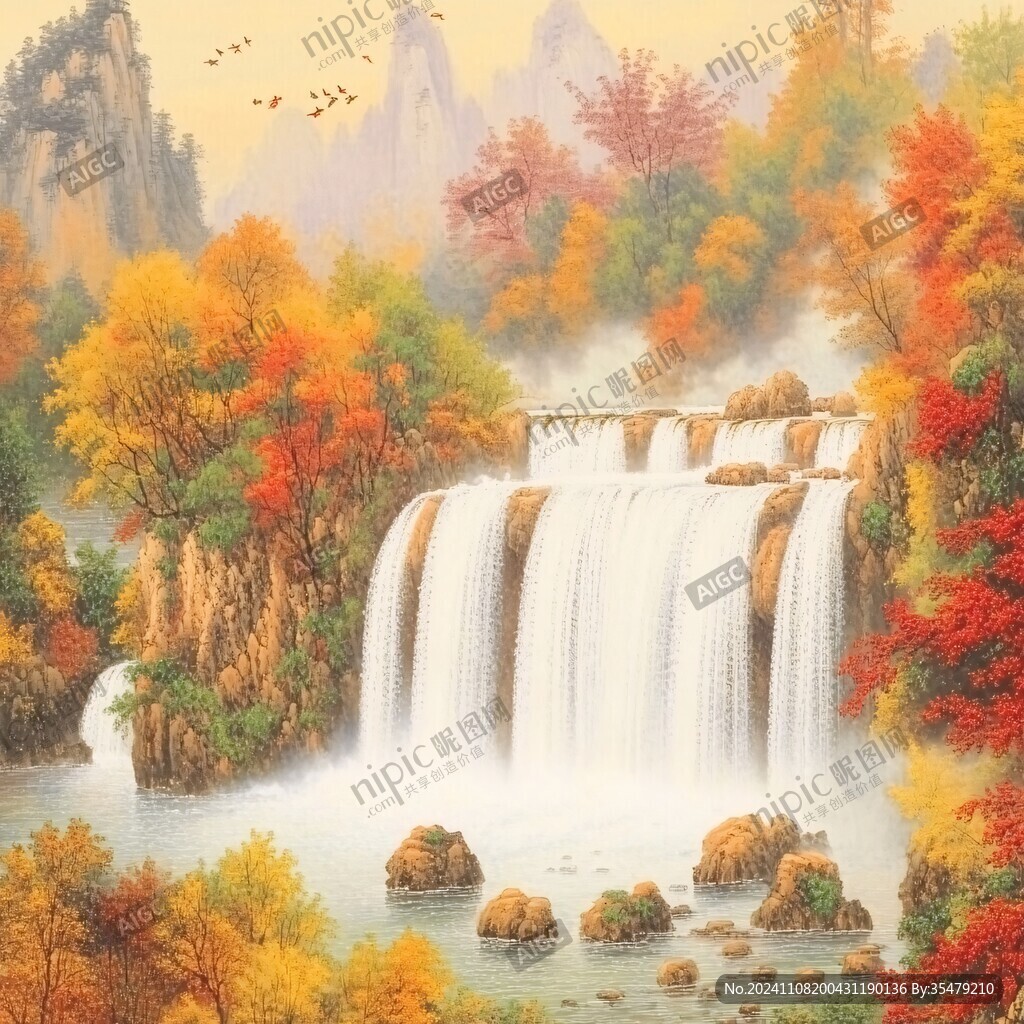 聚宝盆风水画