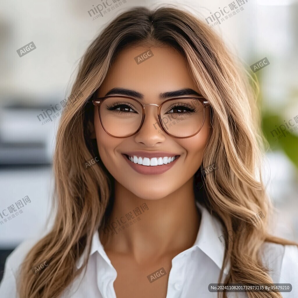 戴眼镜美女