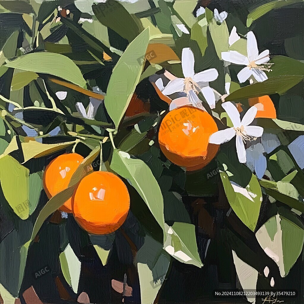 砂糖橘插画设计