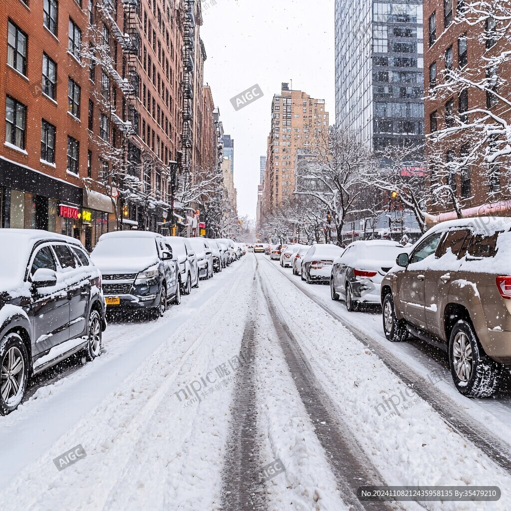 雪天城市交通