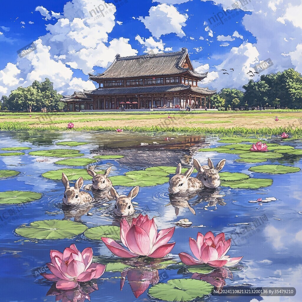 荷花大场景