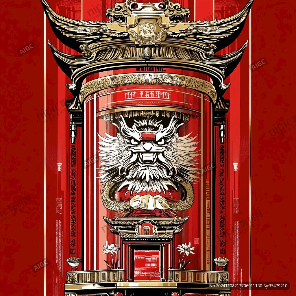 醒狮包装插画