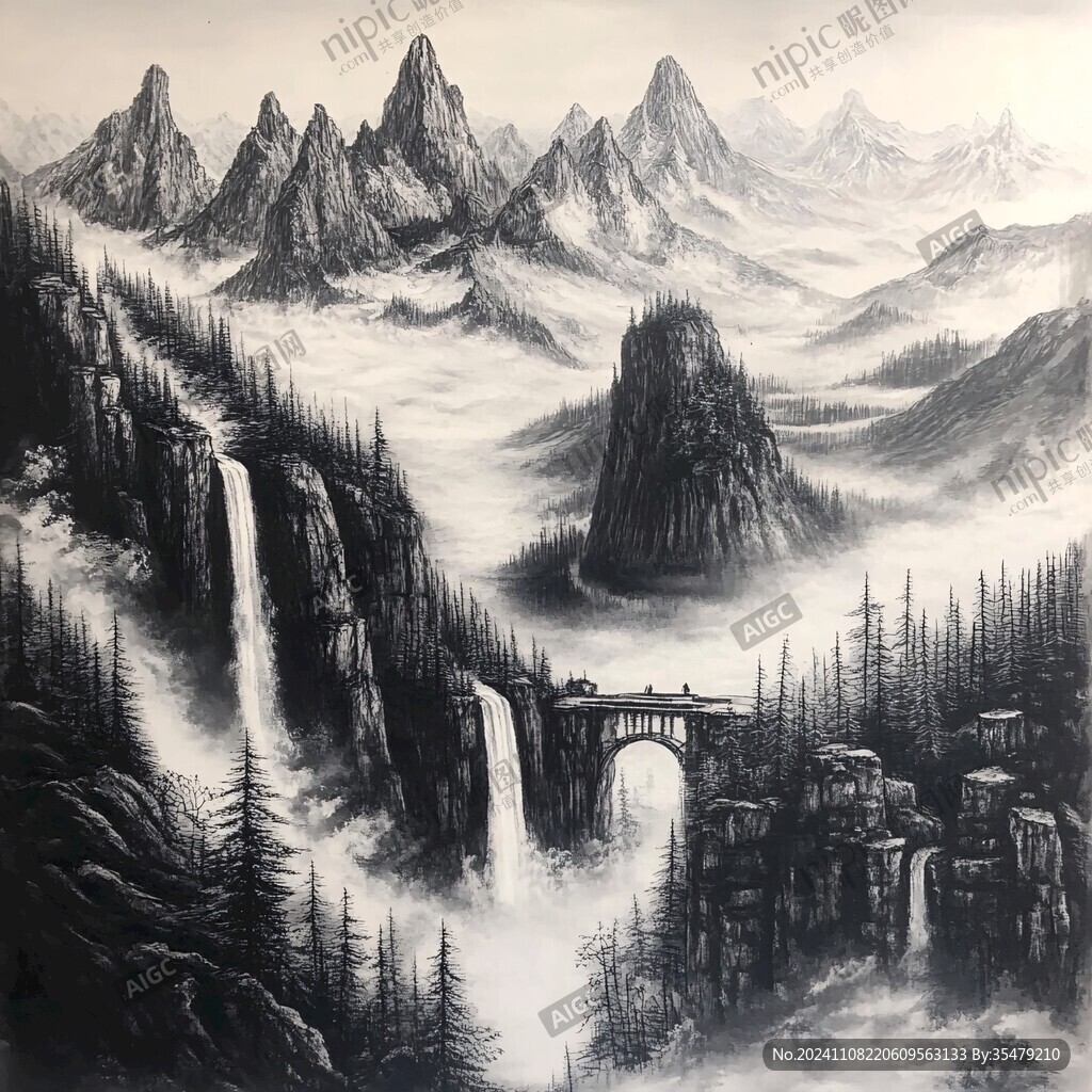 写实山水画